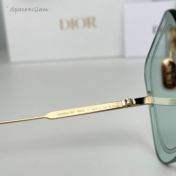 Dior Women Sunglasses Gold Green Women Square ULTRADIOR SU B0O0 BRAND NEW - Picture 5 of 11